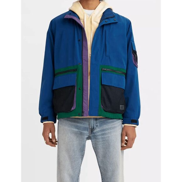 NWOT Men's Levi's Headlands Tactical Jacket In Navy Peony - Blue MEDIUM